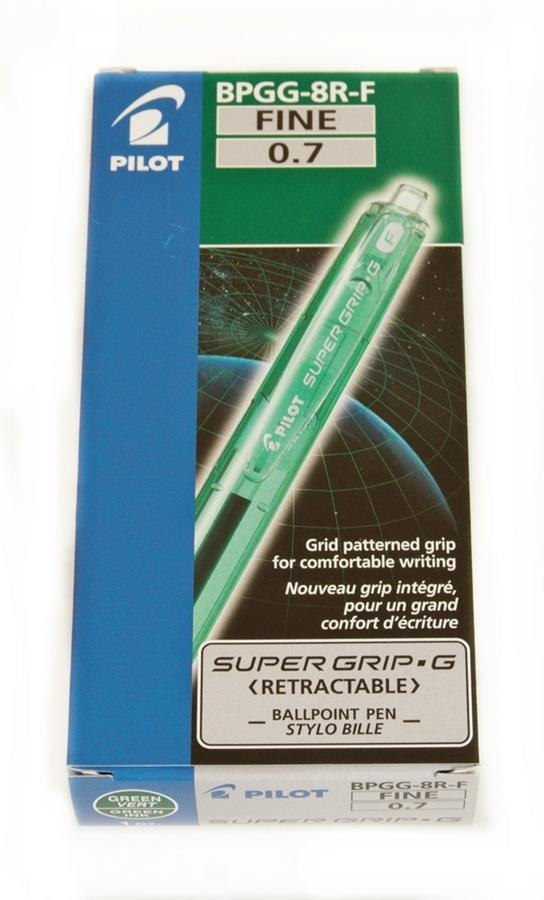 BOLIGRAFO AUTOMATICO SUPER GRIP VERDE A 12 CONTROL REMOTO PIBPGG-8RFGG